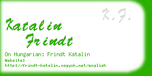 katalin frindt business card